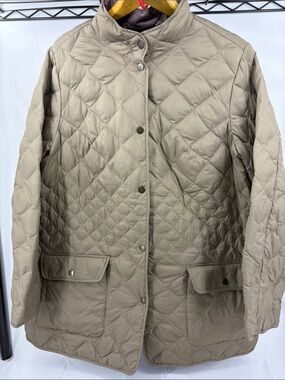 Eddie Bauer Premium 550 Down Diamond Quilted Snap-front Puffer Jacket, Womens 1x